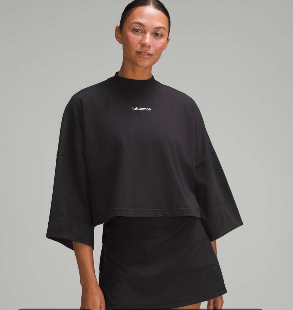 Lululemon Swiftly Tech Relaxed-Fit Polo Shirt Black Sz 14 New